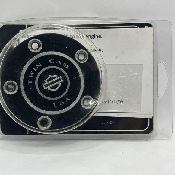 HARLEY DAVIDSON GENUINE TWIN CAM CAM USA TIMER TIMING COVER INSERT BLACK - Picture 1 of 7